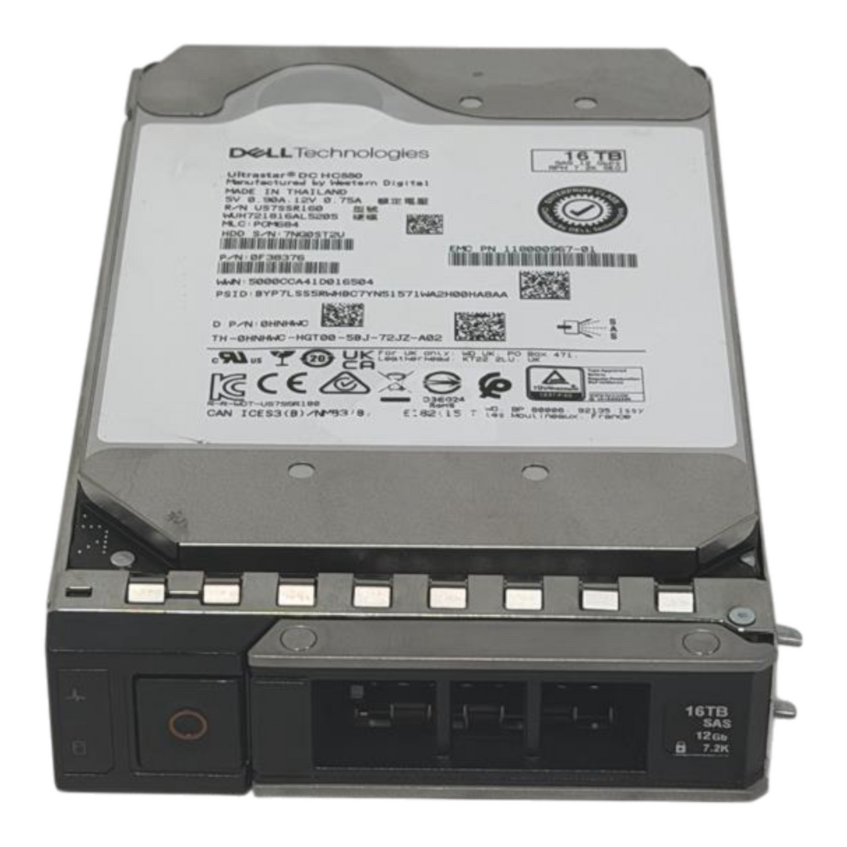 New Dell 16TB 7.2K SAS 12G 512e SED Enterprise 3.5'' HDD HNHWC WUH721816AL5205