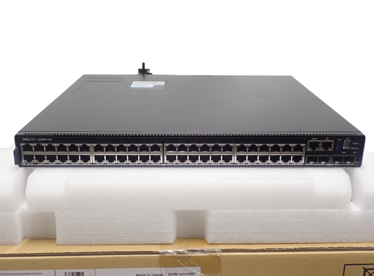 NEW Dell EMC PowerSwitch N3248TE-ON 48x 1GbE RJ45 4x SFP+ 2x QSFP28 Switch