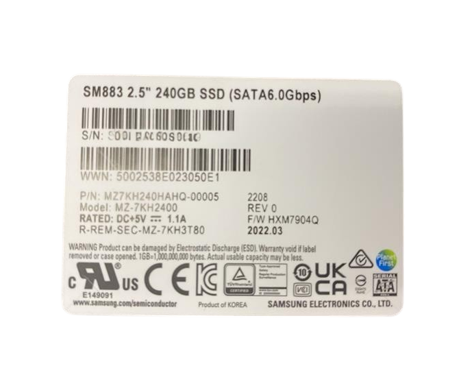 Fujitsu SM883 240GB SATA 6G Mixed Use MLC 2.5" SSD  S26361-F5733-L240 MZ-7KH2400