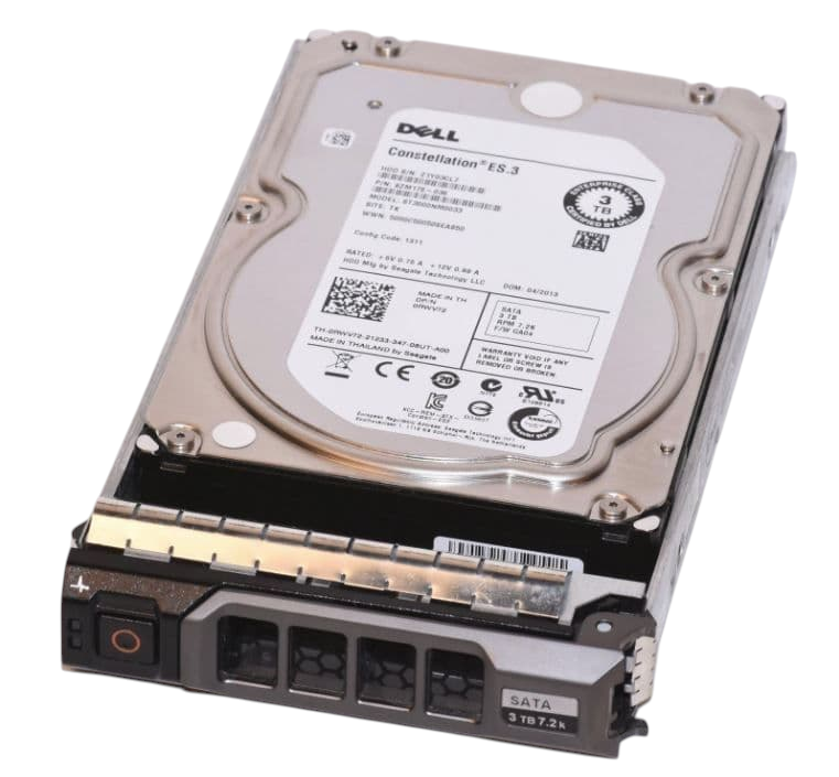 Dell 3TB 7.2K 6G SATA 3.5" LFF Enterprise HDD with Caddy RWV72 ST3000NM0033