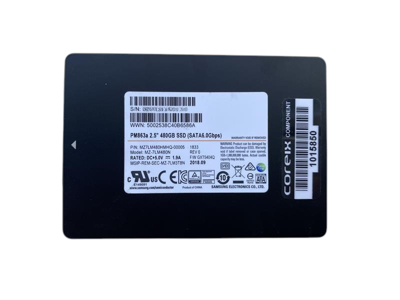 Samsung PM863a 480GB 6G SATA SSD FW: GXT5404Q MZ7LM480HMHQ-00005 MZ-7LM480N