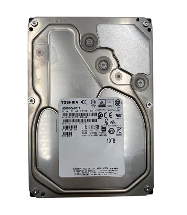 Toshiba 10TB 7.2K 12G SAS 4Kn 256MB Cache 3.5" LFF HDD MG06SCA10TA HDEPK20GEA51