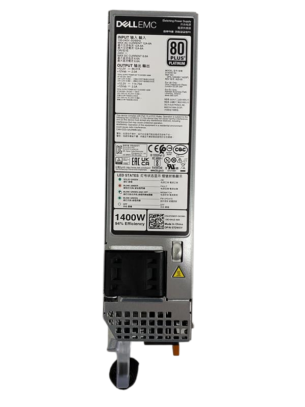 Dell EMC 1400W 80+ Platinum Hot Plug Redundant Power Supply PSU 7DWXY R750 R760