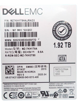 Dell 1.92TB 6G SATA MU 2.5" Enterprise SSD 71K37 MZ-7KH1T9A in 14-17th Gen Caddy