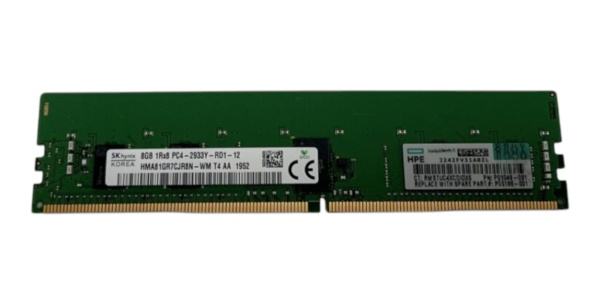 New HPE 8GB 1Rx8 PC4-2933Y DDR4-23400 ECC RDIMM Memory P06186-001 P00918-B21