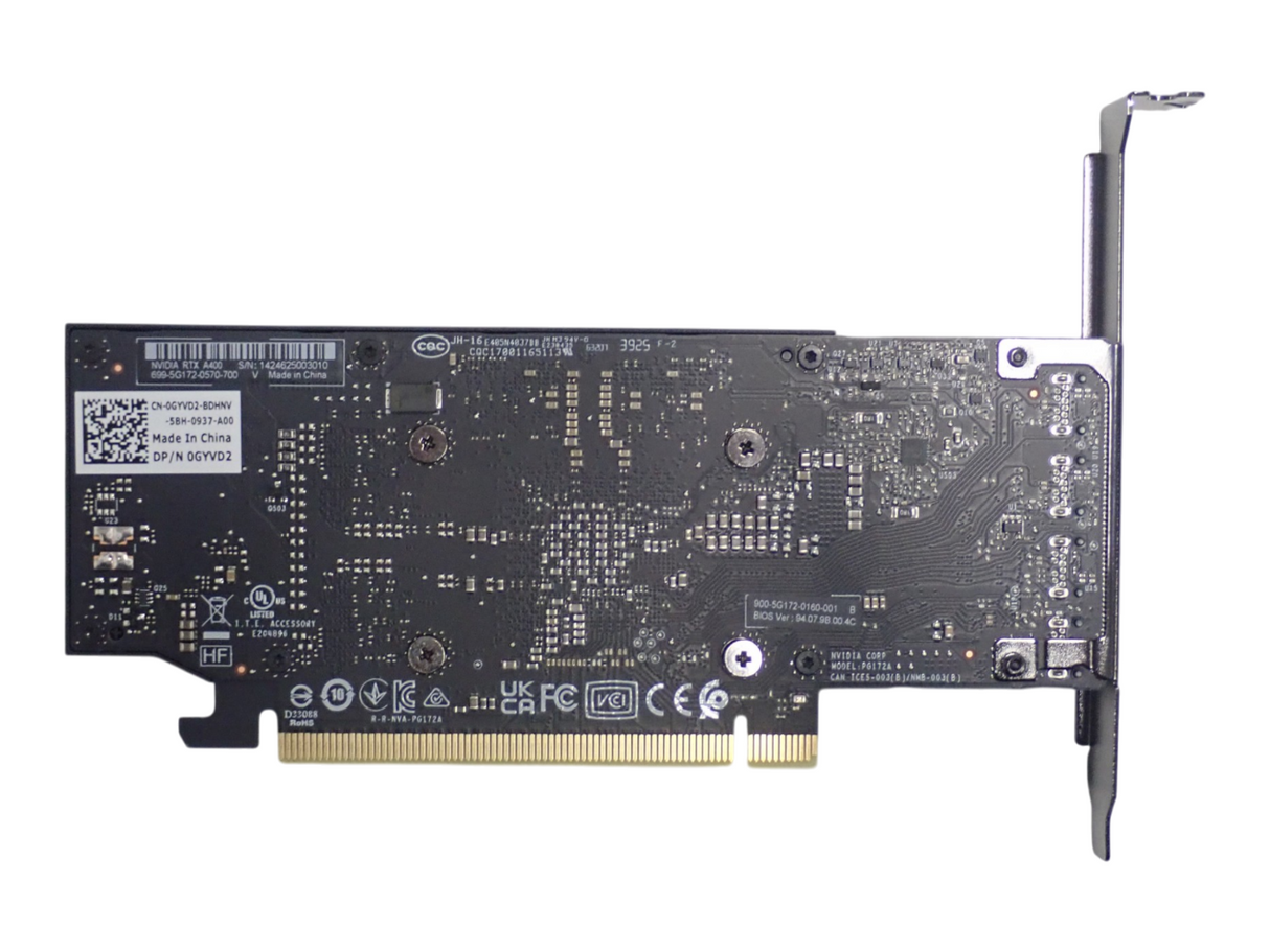 Dell NVIDIA RTX A400 4GB GDDR6 4x Mini DisplayPort GPU 900-5G172-0160-001 GYVD2