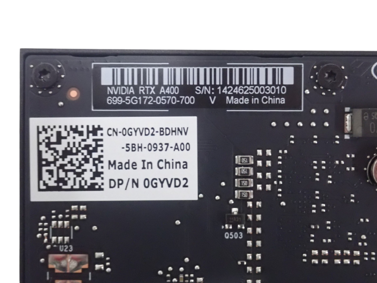 Dell NVIDIA RTX A400 4GB GDDR6 4x Mini DisplayPort GPU 900-5G172-0160-001 GYVD2