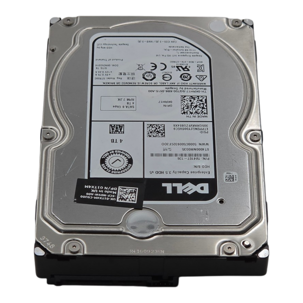 Dell KRH17 4TB 7.2K SATA 6G 3.5" 128MB LFF HDD Hard Drive ST4000NM0035 0KRH17