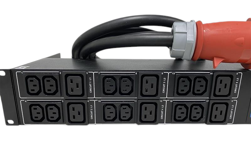 Raritan PX3-1906R 3-phase 32A 400V 22kVA 6x C19 12x C13 Rack 2U Metered PDU
