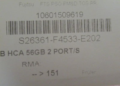 Fujitsu InfiniBand HCA 56GbE Double Port FDR S26361-F4533-L202 CA05954-2102