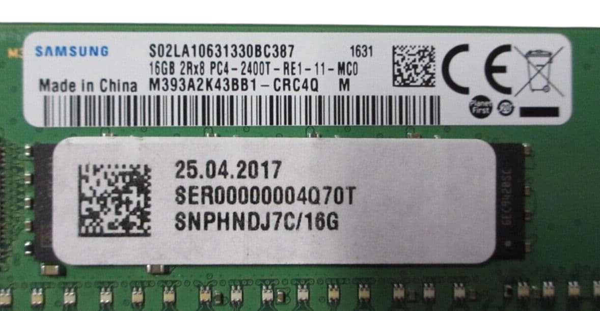 New Dell 16GB 2Rx8 PC4-2400T DDR4 Memory M393A2K43BB1-CRC SNPHNDJ7C/16G HNDJ7