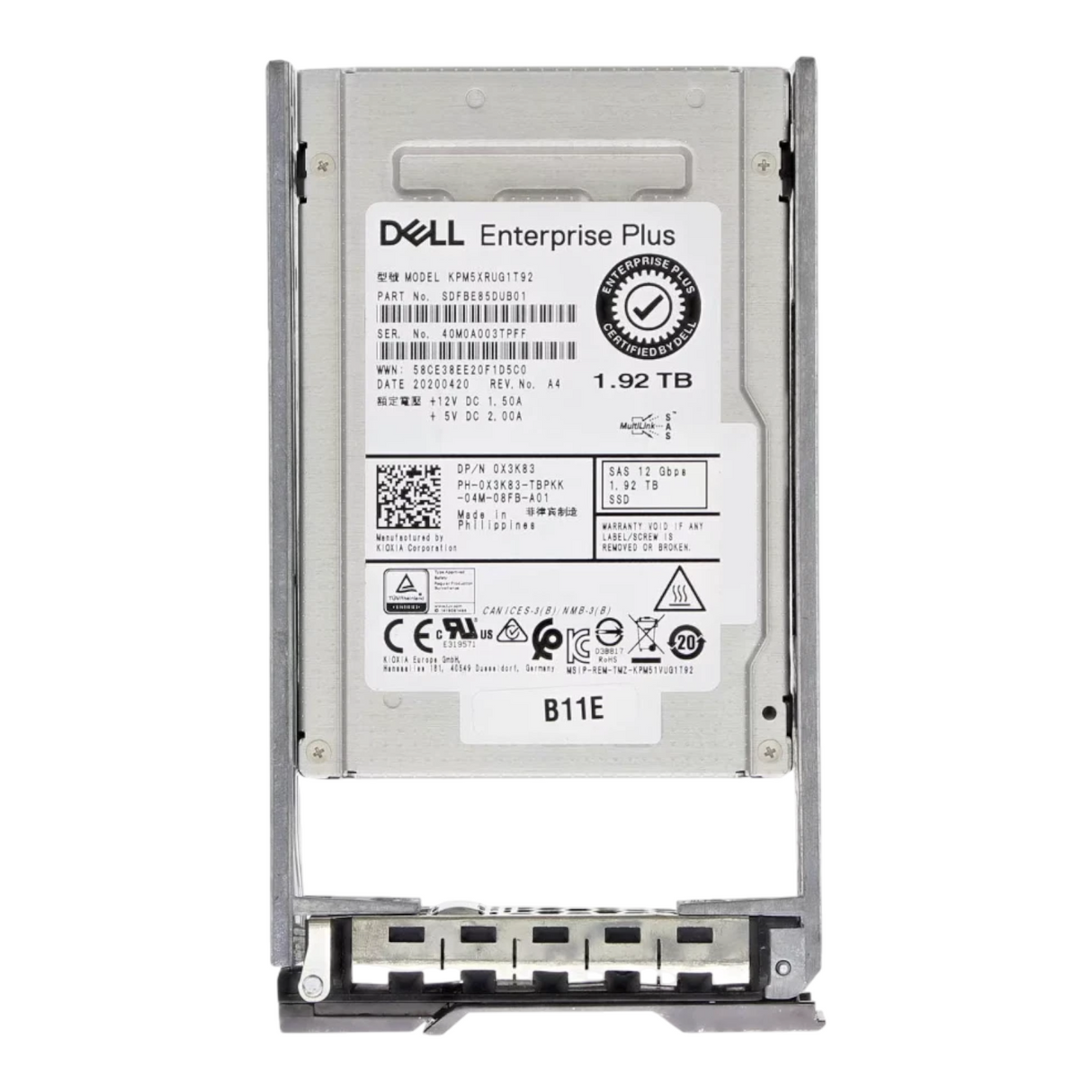 Dell Compellent 1.92TB SAS 12G Read Intensive Enterprise Plus 2.5" SSD X3K83