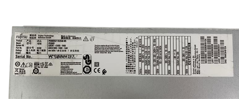 Fujitsu Primergy RX2540 M5 2x 2nd Gen Scalable 24-DIMM 8x SFF Bay 2U CTO Server