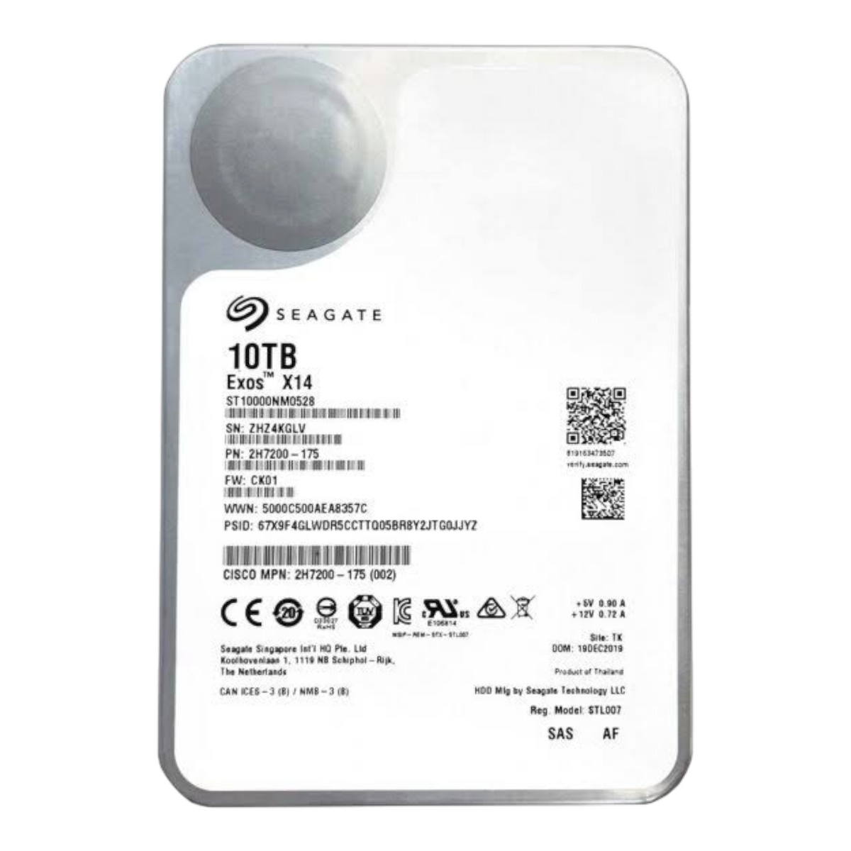 Seagate Exos X14 10TB 7.2K SAS 12G 256MB 512e Enterprise 3.5'' HDD ST10000NM0528
