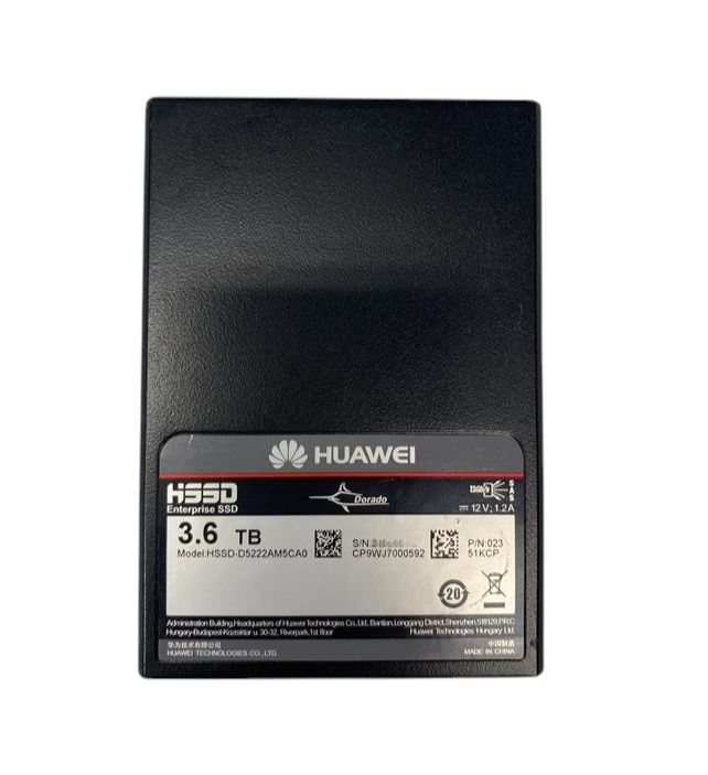 Huawei 3.6TB 12G SAS 2.5" SFF Enterprise SSD 02351KCP 03034AUU HSSD-D5222AM5CA0