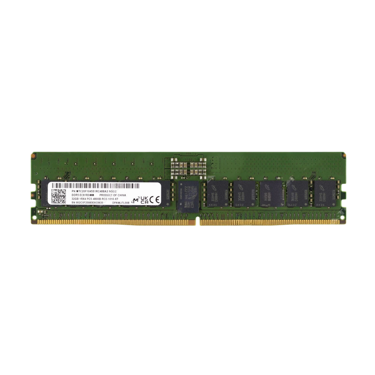 Micron 32GB 1Rx4 PC5-4800B DDR5-38400 ECC RDIMM Memory RAM MTC20F1045S1RC48BA2