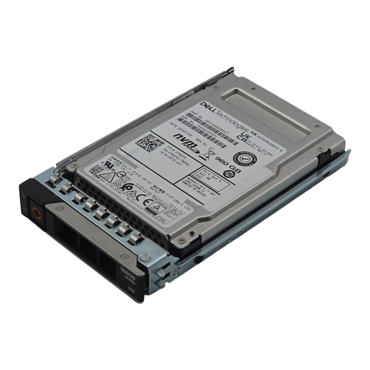 NEW Dell YNGYD 960GB NVMe PCIe Gen4 Read-Intensive TLC 2.5" SFF SSD KCD8XRUG960G