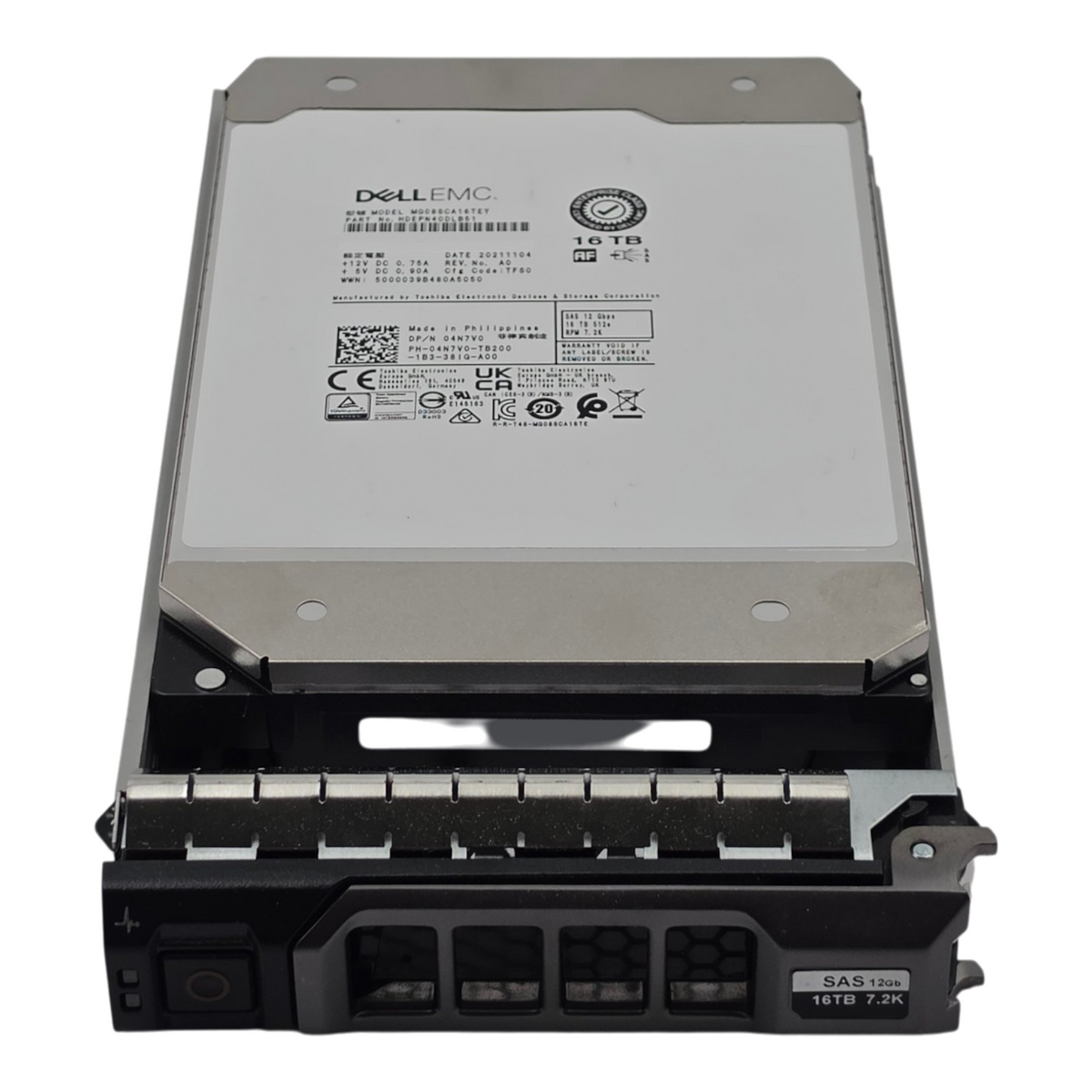 Dell 4N7V0 16TB 7.2K SAS 12G 3.5'' LFF HDD Server Hard Drive 04N7V0 MG08SCA16TEY