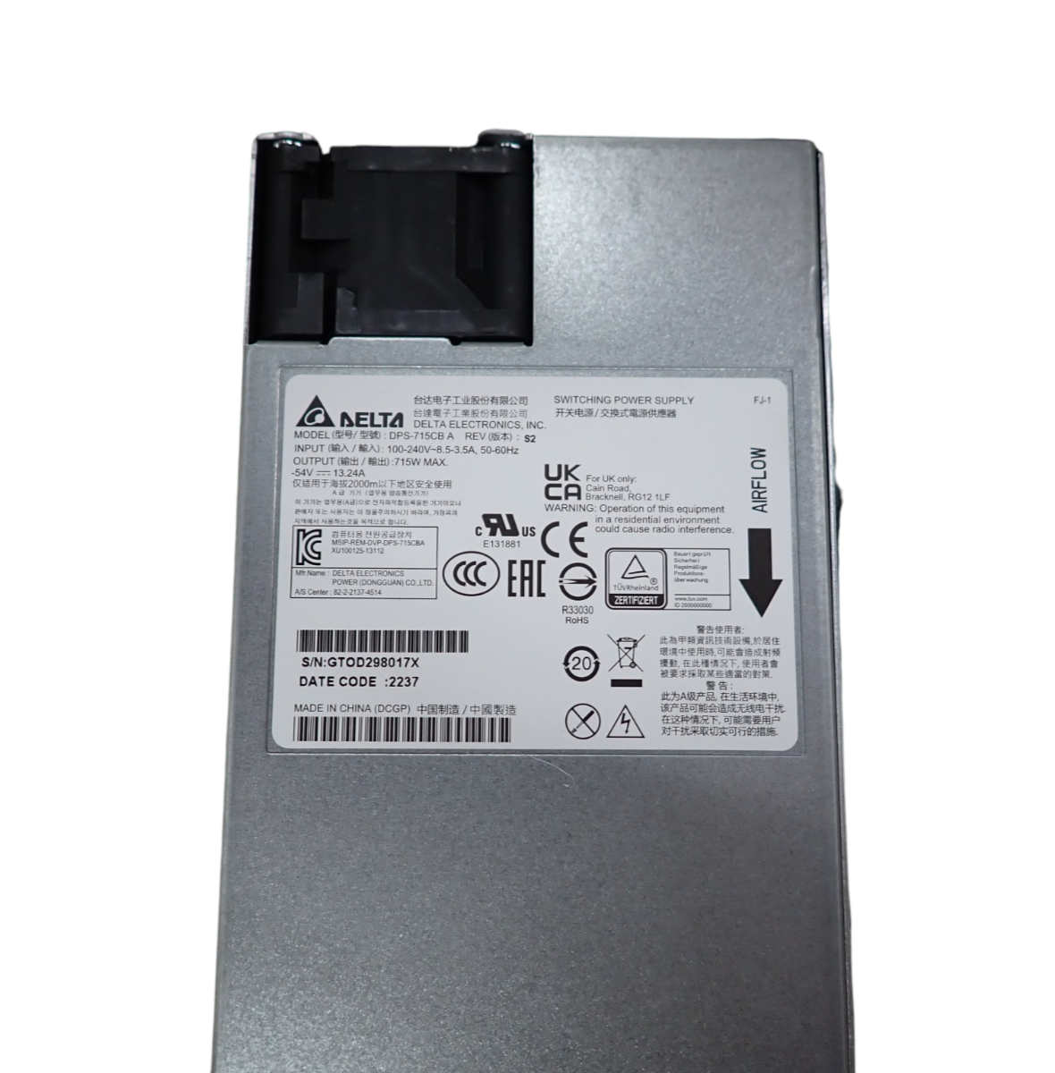 NEW Dell 715W Power Supply PSU for S3100 / S31xx Network Switch - 3WH5T 03WH5T