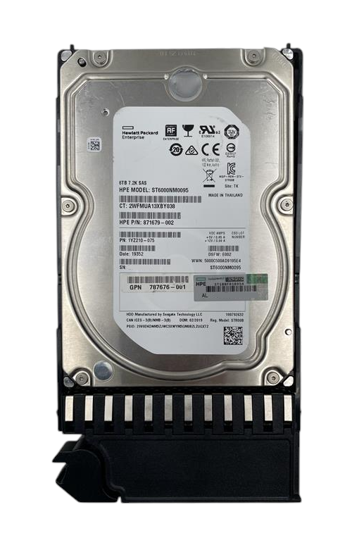 HPE MSA Seagate Exos 7E8 6TB 7.2K 12G SAS 3.5" HDD Hard Drive + Caddy J9F43A