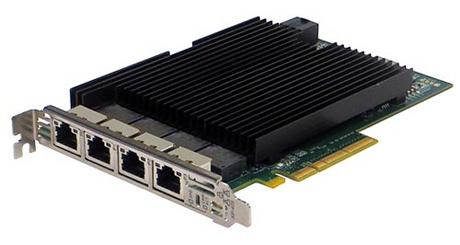 New Silicom Intel X540 Quad Port 10GbE RJ45 Network Card Adapter HH - PE310G4I40