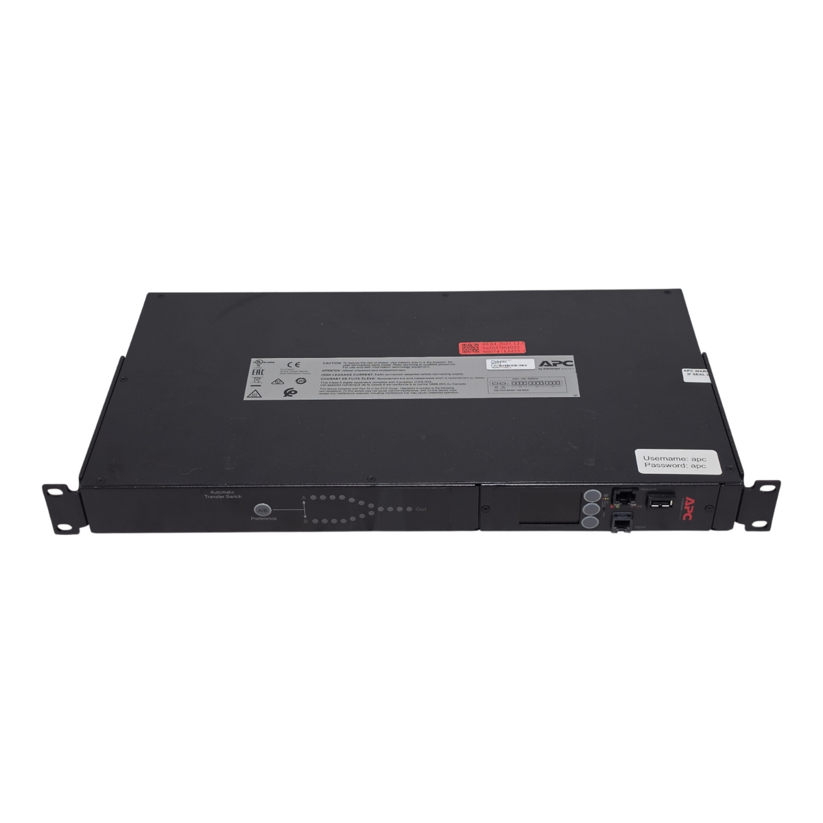APC AP4421 230V 10A Rackmount Automatic Transfer Switch ATS 12x C13 Outlets PDU