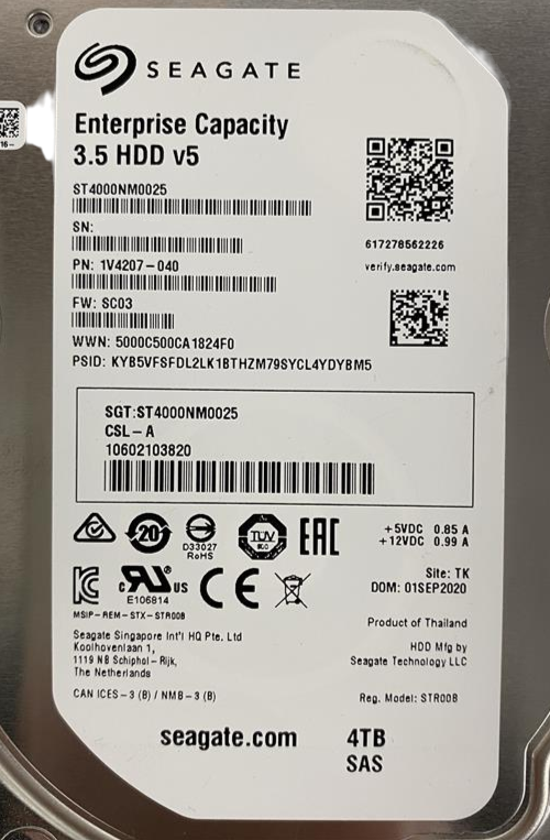 Fujitsu 4TB 7.2K 12G SAS 3.5" LFF HDD Hard Drive w/ Caddy - S26361-F5629-L400