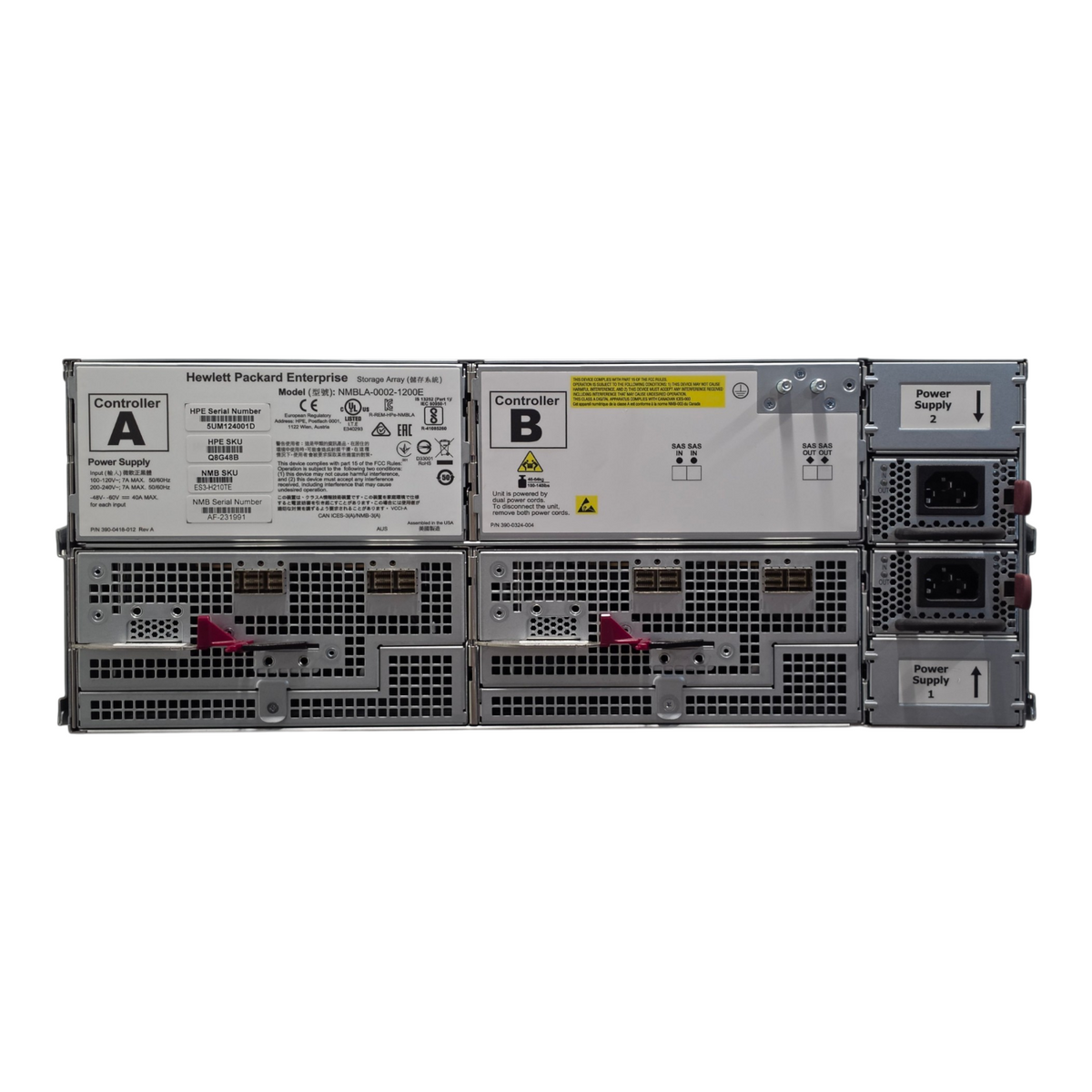 HPE Q8G48B Nimble Storage HF40/60 ES3 21x LFF HDD 3x DFC SFF SSD Expansion Shelf