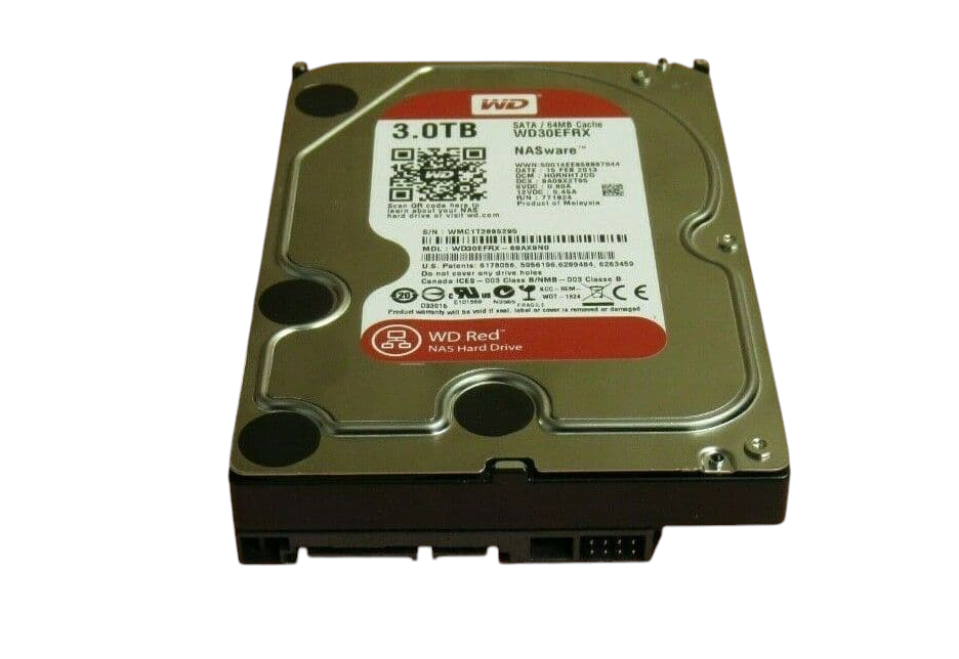 Western Digital WD Red 3TB 5.4K 6G SATA 3.5" LFF NAS Hard Drive HDD - WD30EFRX