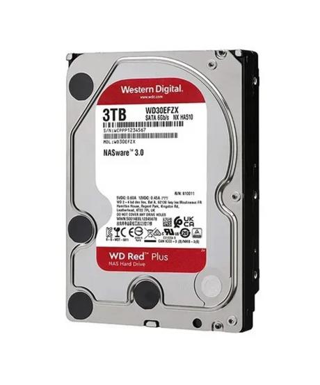 Western Digital WD Red Plus 3TB 5.4K 6G SATA 3.5" HDD Nas Hard Drive WD30EFZX