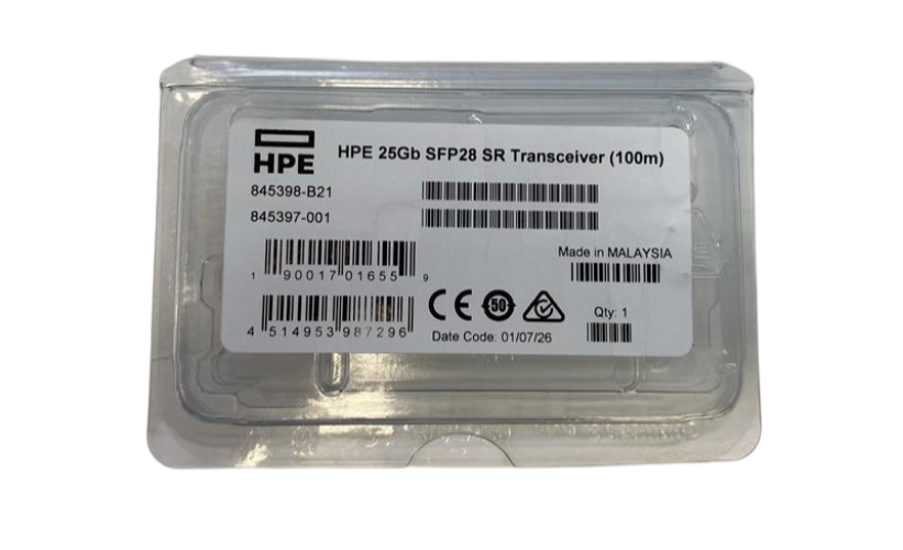 New HPE 25Gb SFP28 SR 850nm Transceiver FTLF8536P5BCL-HP 845398-B21 849442-001