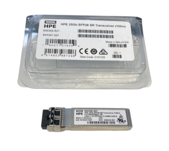 New HPE 25Gb SFP28 SR 850nm Transceiver FTLF8536P5BCL-HP 845398-B21 849442-001