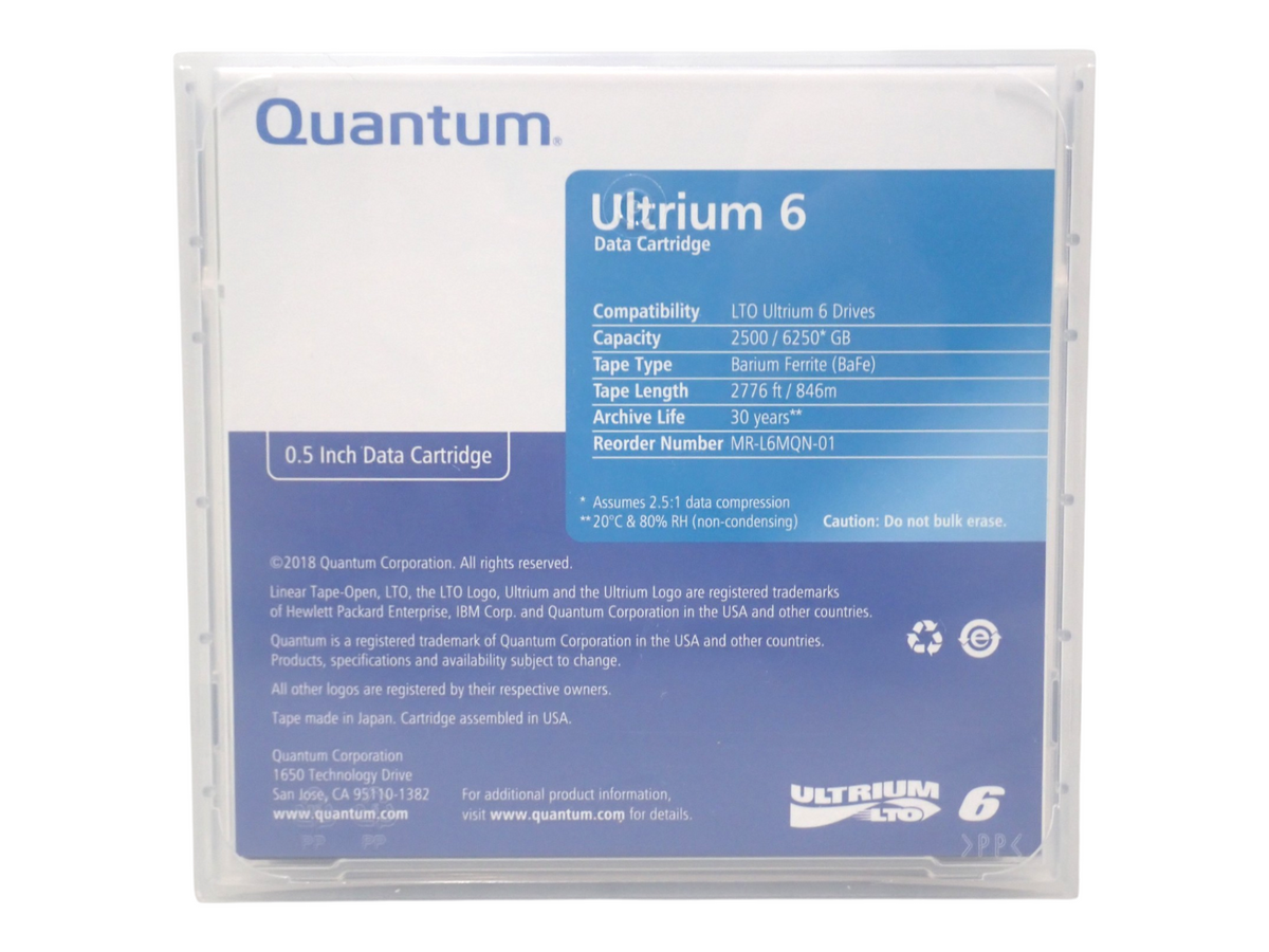 23 x NEW Quantum Ultrium 6 LTO 2.5TB / 6.25TB Data RW Tape Cartridge MR-L6MQN-01