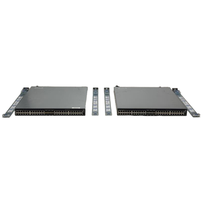 2x Dell PowerSwitch S4148T-ON 48x 10G RJ45 4x 100G QSFP28 2x 40G QSFP+ OS10 Perp