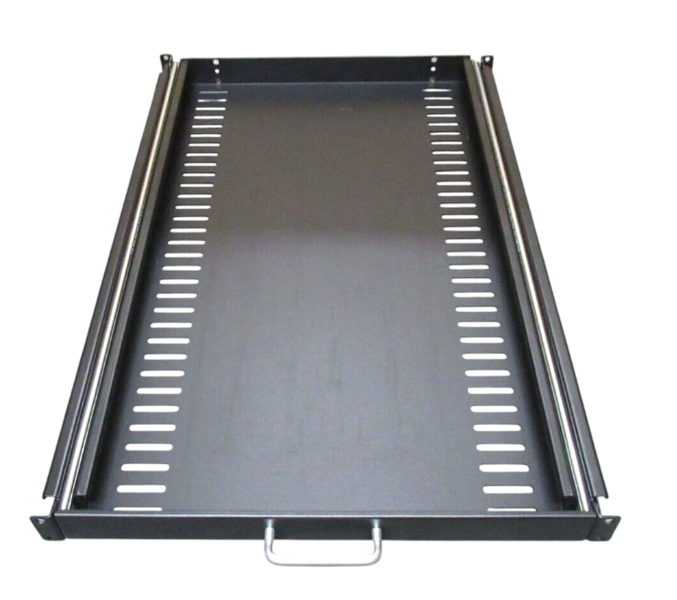 APC AR8123BLK Pillar Mount 1U 19" Sliding Vented Data Cabinet Slide Shelf 721mm