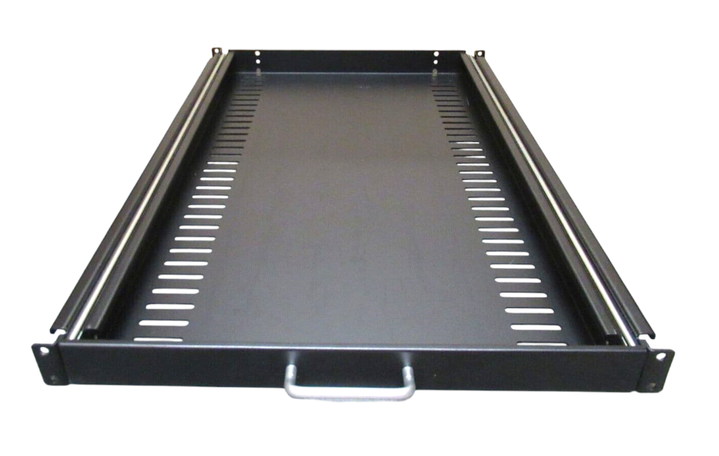 APC AR8123BLK Pillar Mount 1U 19" Sliding Vented Data Cabinet Slide Shelf 721mm