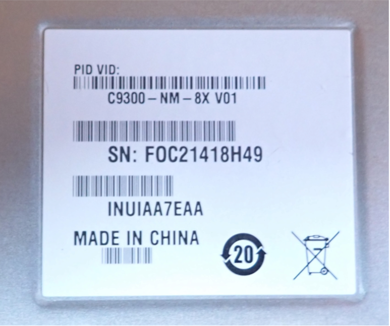 Cisco Catalyst C9300-NM-8X 9300 Series 8x 1/10GE SFP+ Switch Network Module