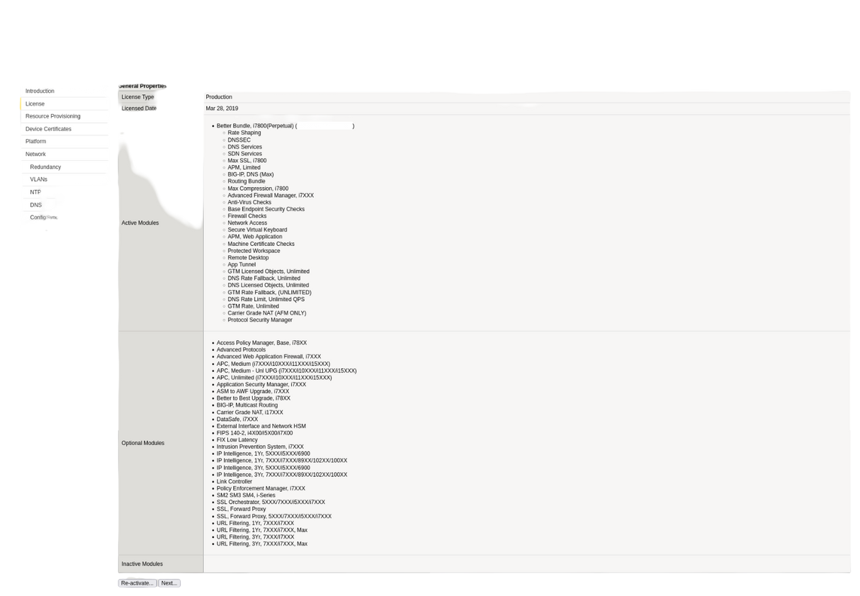 F5 BIG-IP i7000 i7800 Local Traffic Manager LTM F5-BIG-LTM-I7800 + Licenses