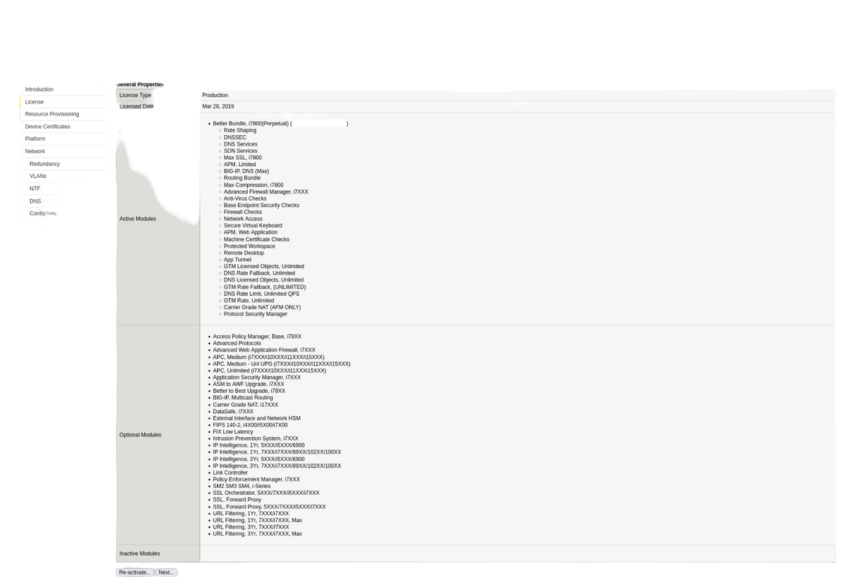 F5 BIG-IP i7000 i7800 Local Traffic Manager LTM F5-BIG-LTM-I7800 + Licenses