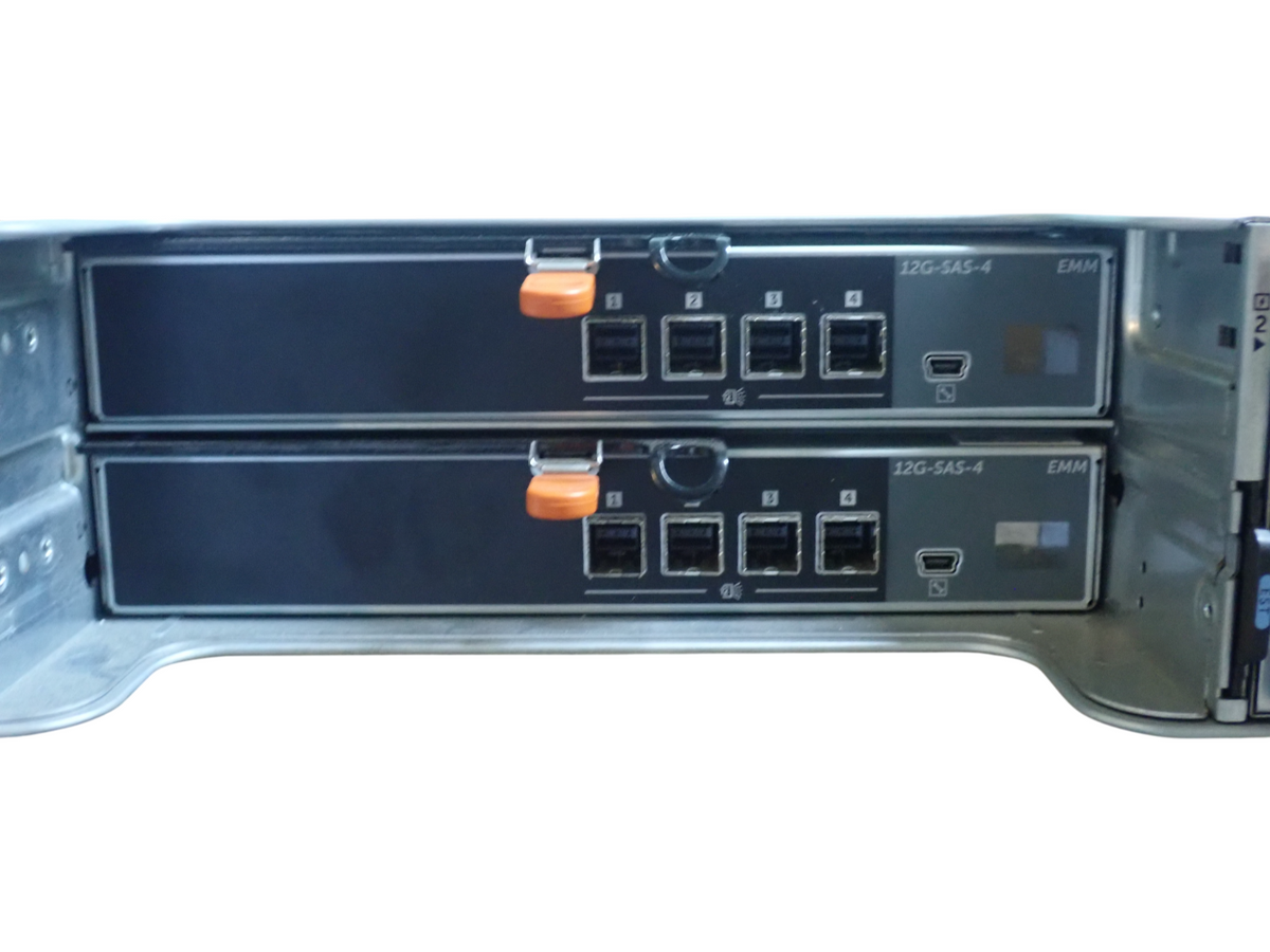 Dell PowerVault MD1400 Storage Array 12x 3.5" SAS Bays 2x 12G-SAS-4 EMM 2x PSU