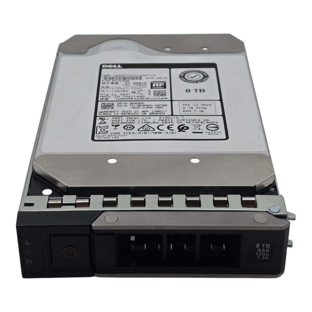 Dell 8TB 7.2K SAS 12G 3.5" HDD Enterprise Hard Drive KRDKK + 14-17th Gen Caddy