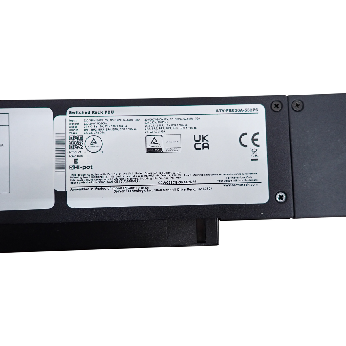 New Server Technology PRO2 0U 24x C13 12x C19 BLUE Switched PDU SEV-FB636B-532P6