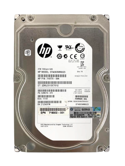 HP 4TB 7.2K 6G SAS 3.5" Enterprise HDD Hard Drive 718302-001 719770-004 C8R26A