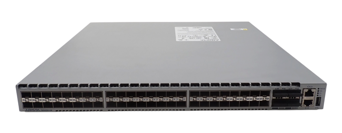 Arista 7050SX-64 48x 10G SFP+ 4x 40G QSFP+ F2B 2x PSU L3 Switch DCS-7050SX-64-F