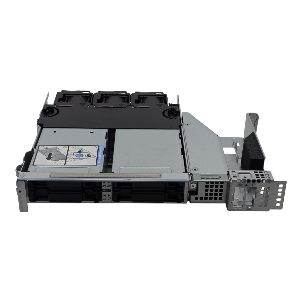 Dell 4CJTY PowerEdge R750 R760 4x 2.5" SFF SAS Rear Flex Bay + 3x Fans 04CJTY