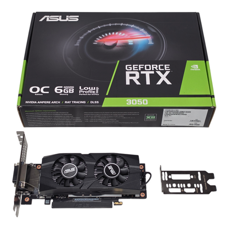 NEW ASUS RTX 3050 OC Edition 6GB GDDR6 Dual Slot Graphics Card 90YV0KQ0-M0NA00