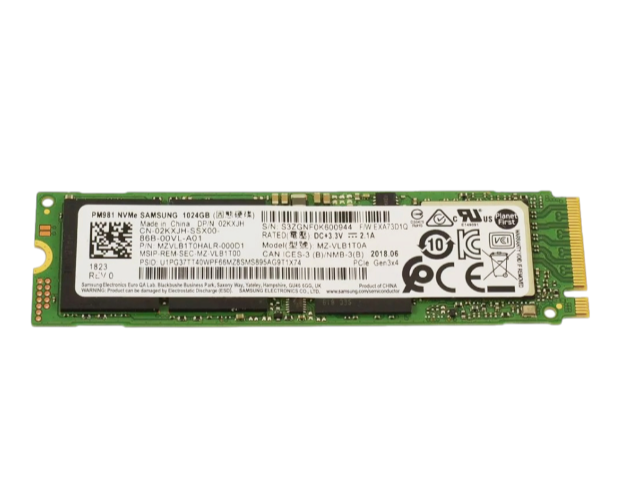 Dell 1TB M.2 NVMe Gen3 M.2 2280 Solid State Drive SSD 02KXJH 2KXJH MZ-VLB1T0A