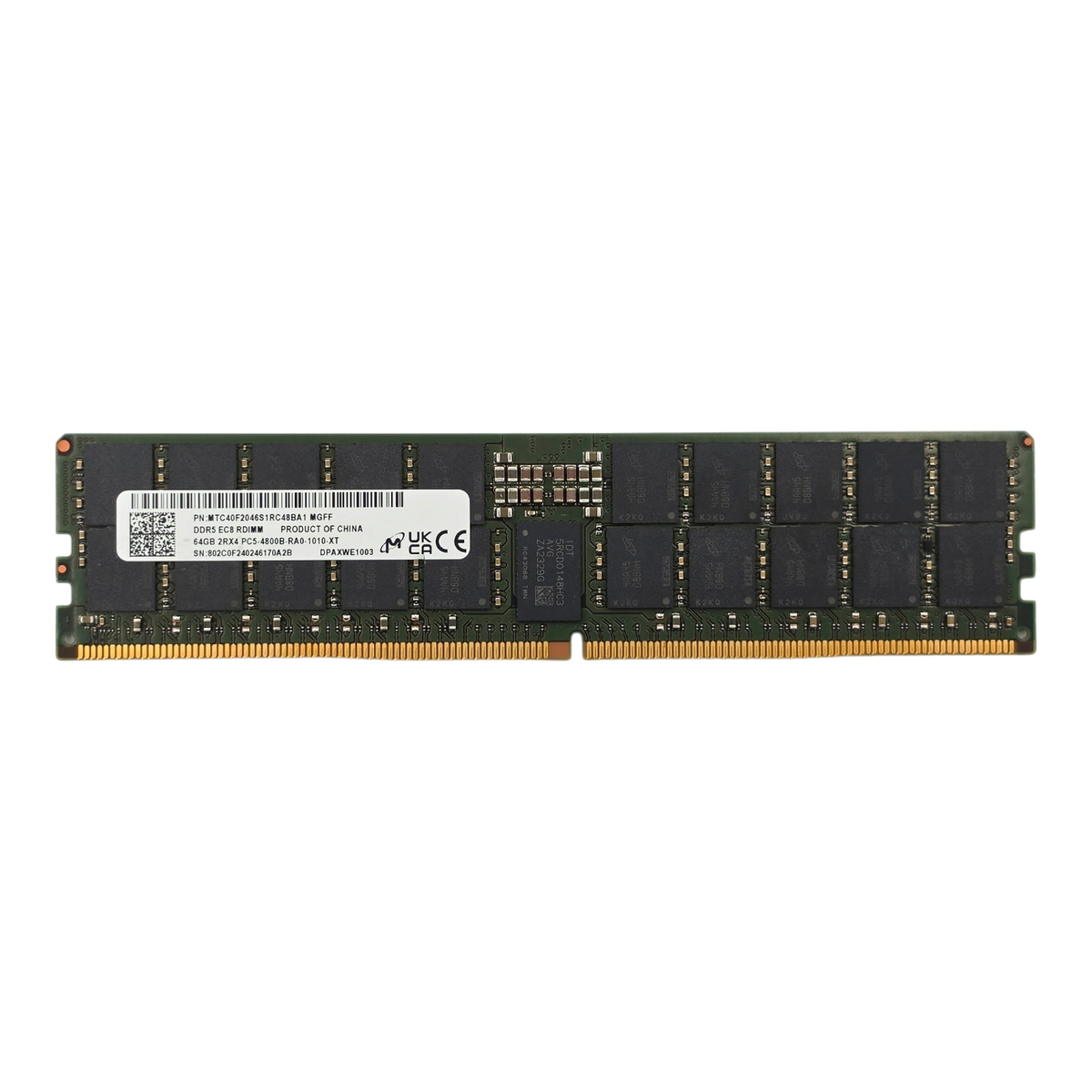 NEW Dell 64GB 2Rx4 PC5-4800 MTC40F2046S1RC48BA1 ECC RDIMM Server Memory J52K5