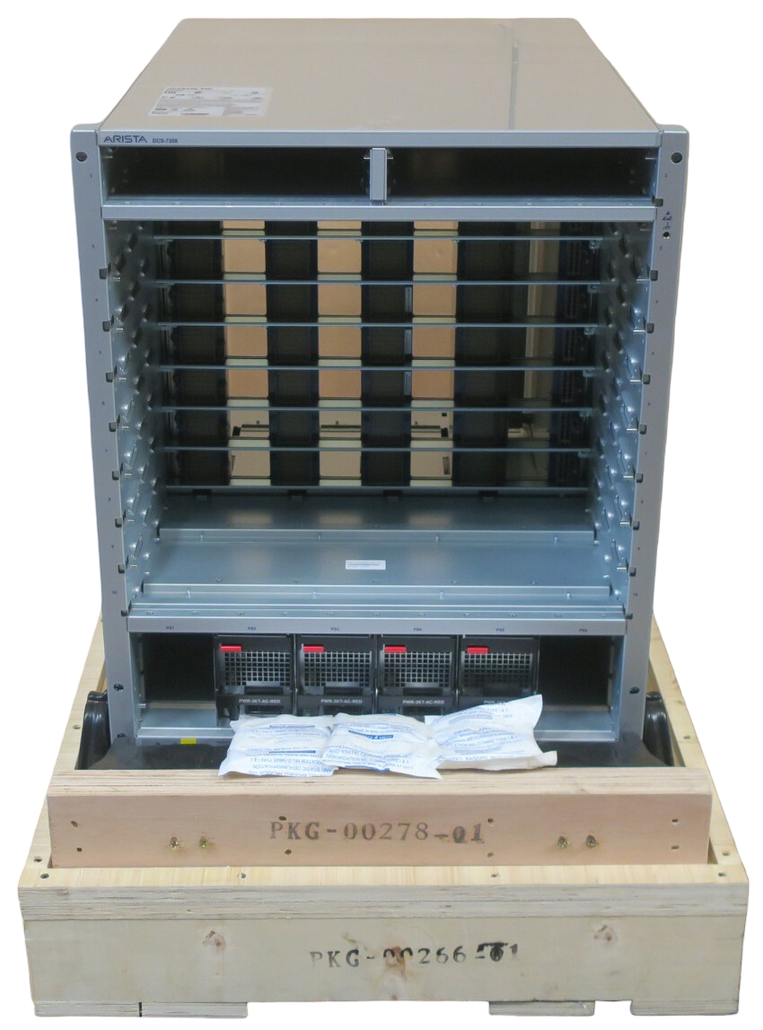 NEW Arista DCS-7308 7300 Series 8-Slot Switch Chassis + 4x PWR-3KT-AC-RED PSU