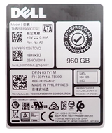 Dell Enterprise 960GB SATA 6G RI 2.5" MLC NAND SSD 31Y1M in 14/15/16th Gen Caddy